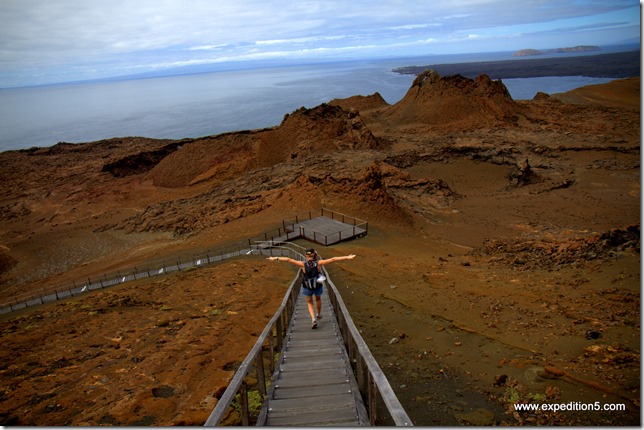 La descente est plus facile que la montée !  Galapagos, Equateur.